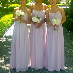 Sleeveless Floor Length Bridesmaid Dress